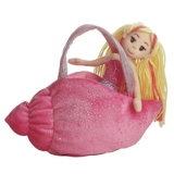 Mermaid in Sea Sparkles Pink Conch Shell Bag - Fancy Pals Korimco