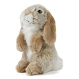 Brown Sitting Lop Ear Rabbit Plush Toy  - Living Nature