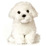 Maltese Puppy Dog Plush Toy  - Living Nature