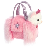 Cat Pink Fluffy Bag With Purple Star - Fancy Pals