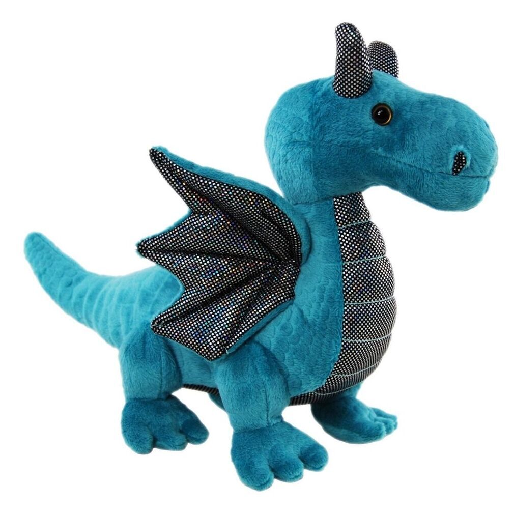 Kayda Dragon Soft Toy Turquoise Stuffed Animal Plush Toy Medium Elka Australia