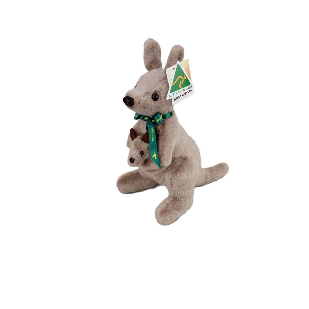 Stuffed kangaroo with joey outlet