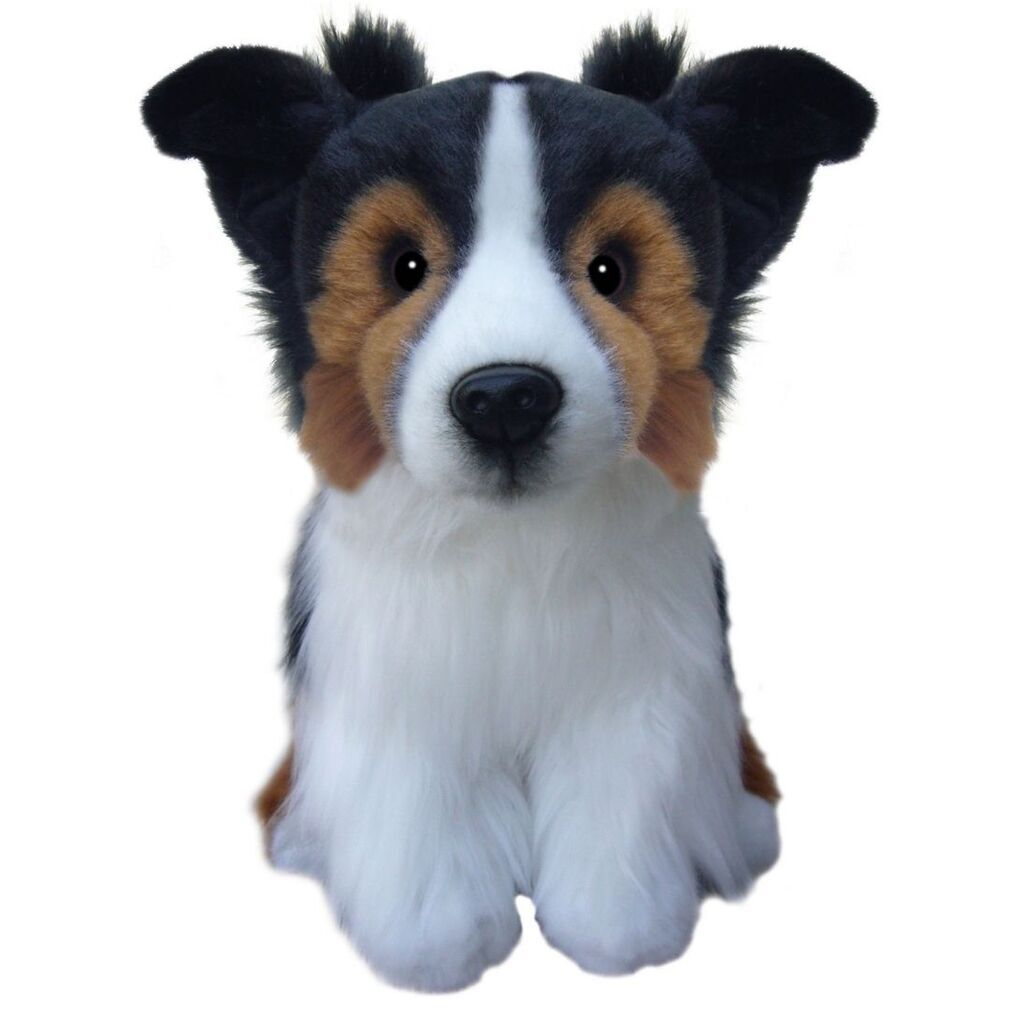 Border Collie Tricolour Dog sitting soft plush toy 24cm stuffed animal Faithful Friends Collectables