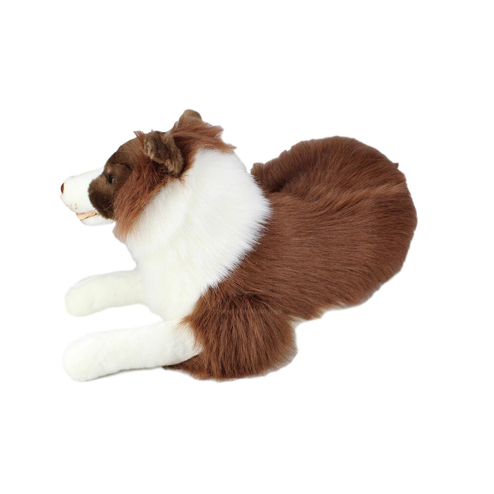 Brown Border Collie Stuffed Dog Plush Toy Extra Large