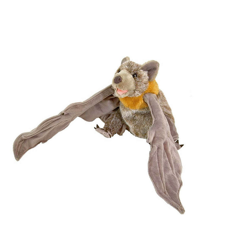 bat hugging stuffed animal