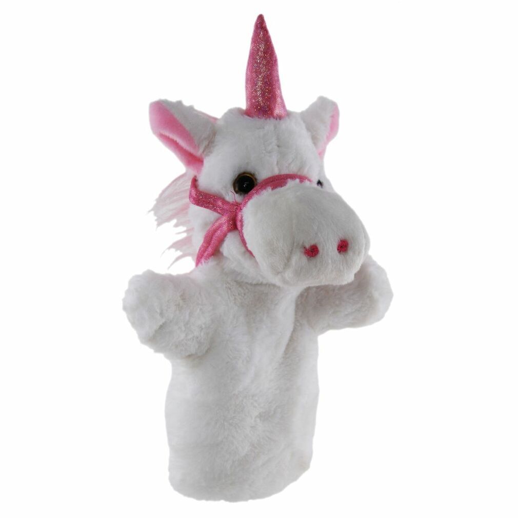 Unicorn Hand Puppet plush toy30cm White Uncorn Puppet Elka Australia