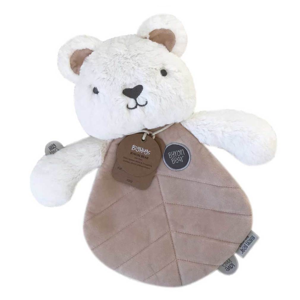 OB DesignsByron Bear ComforterBlankieCream30cmsoft plush toy