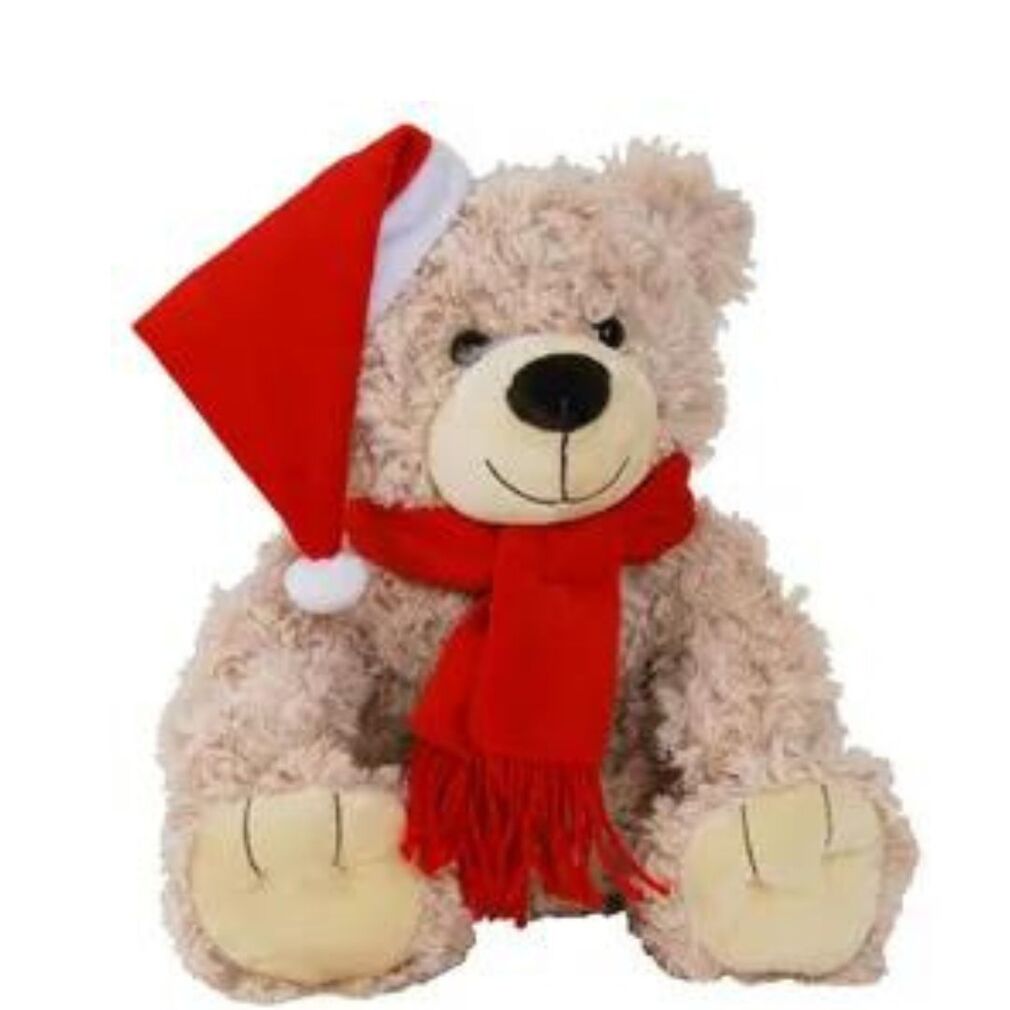 Christmas Teddy Bear Tilly with Hat & Scarf - Elka