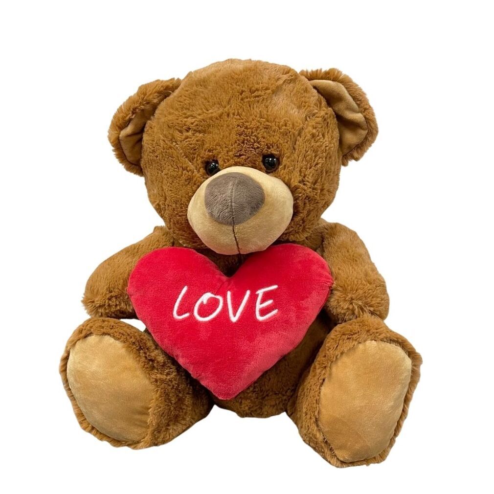 My Buddy Valentine Medium Teddy Bear with 'Love' Heart - Korimco