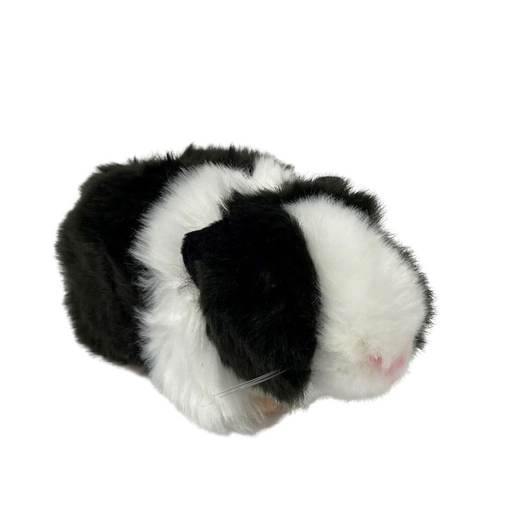 Guinea Pig with Sound Black and White Plush Toy  - Living Nature