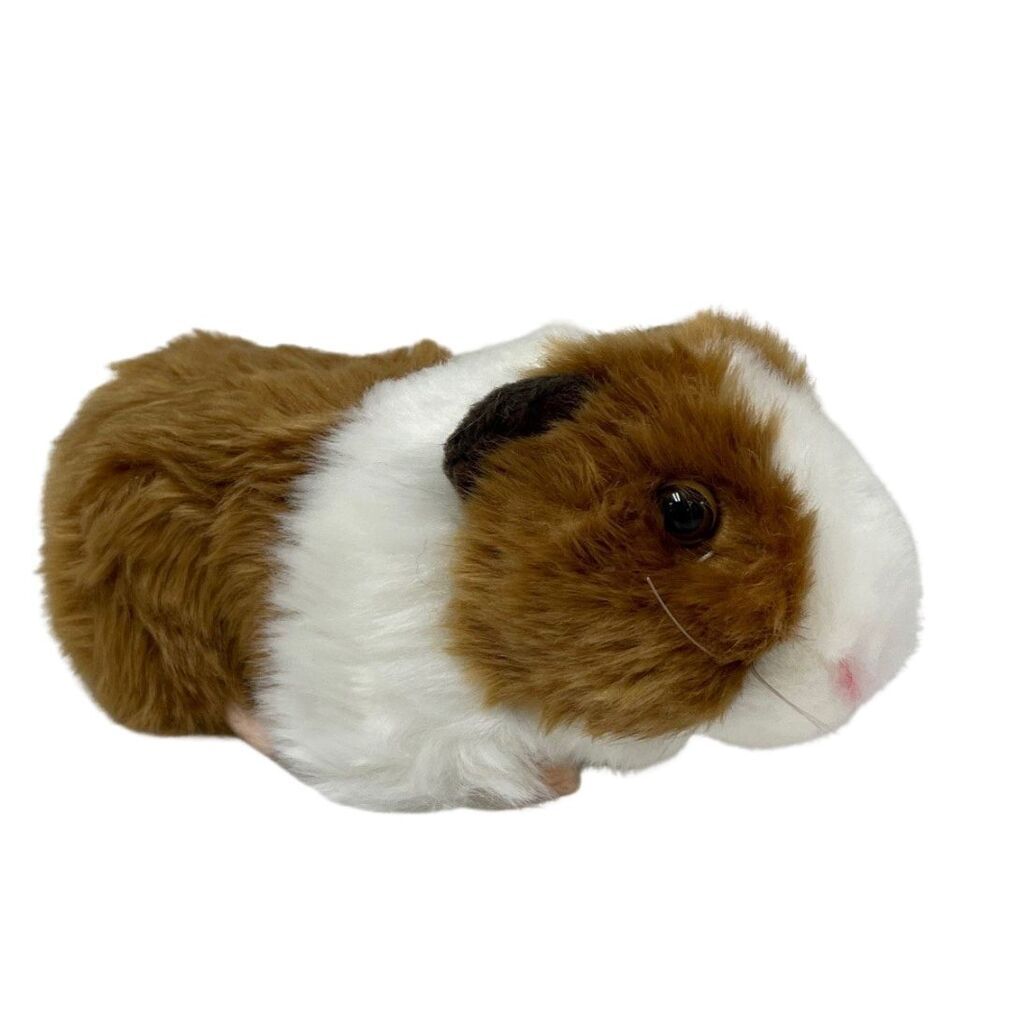 Guinea Pig Soft Toy with Sound Brown and White  - Living Nature