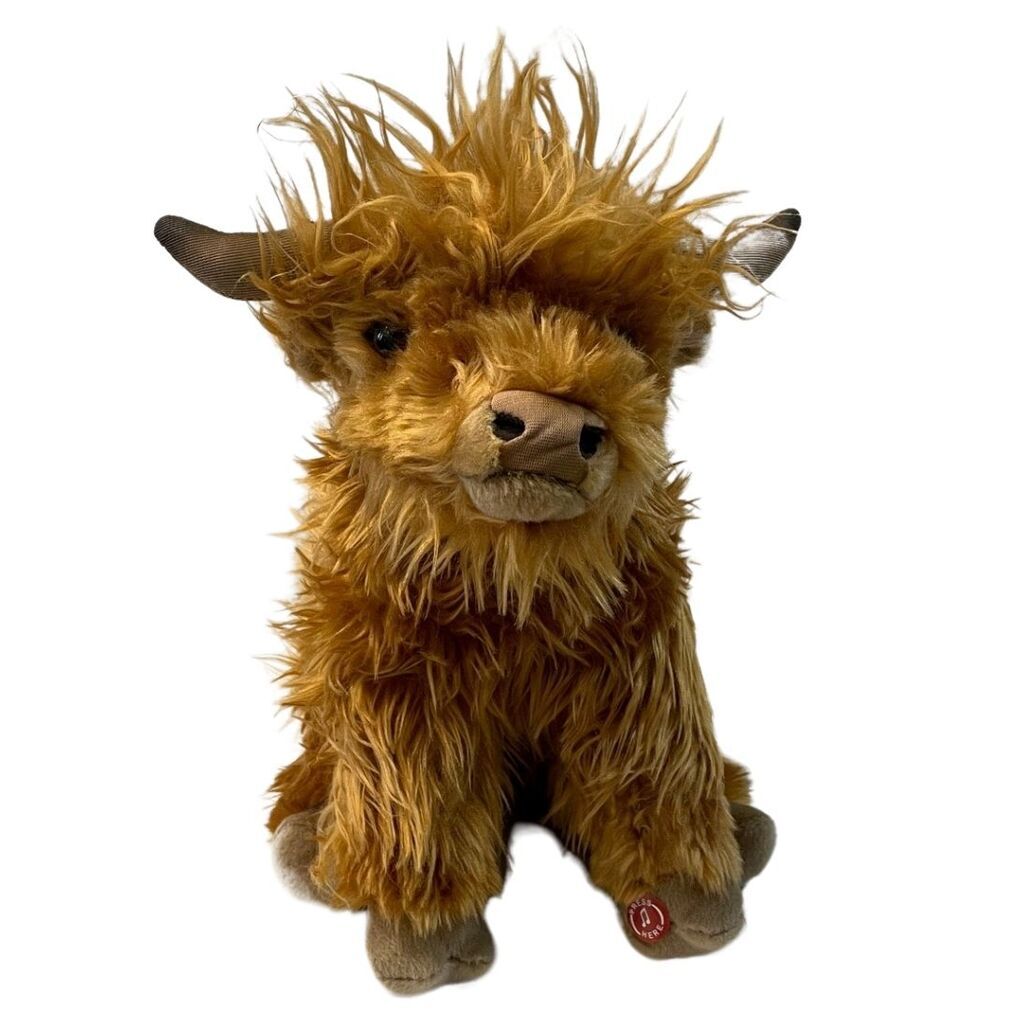 Highland Cow Large with sound soft plush toy|stuffed animal |Living Nature  Plush Toys