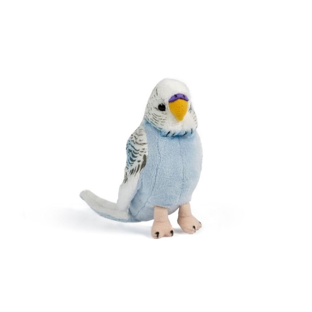 Blue Budgerigar With Sound Plush Toy  - Living Nature