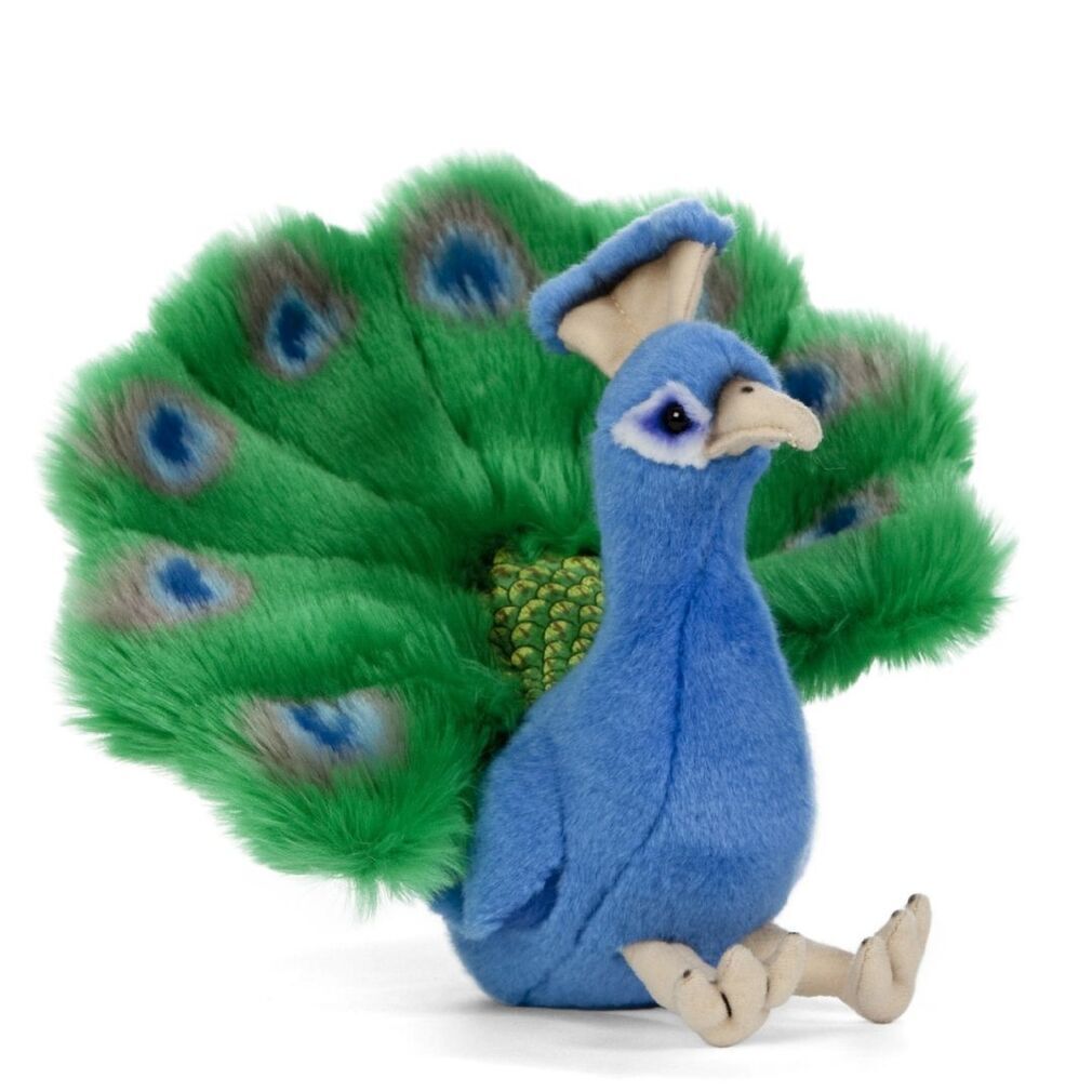 Peacock Bird Soft Toy - Living Nature