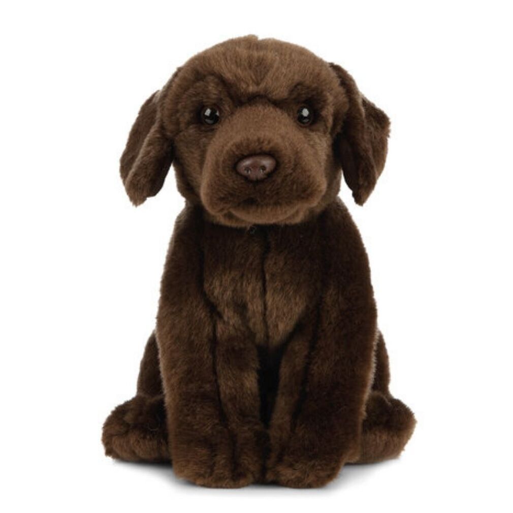 Chocolate Labrador Dog Plush Toy  - Living Nature