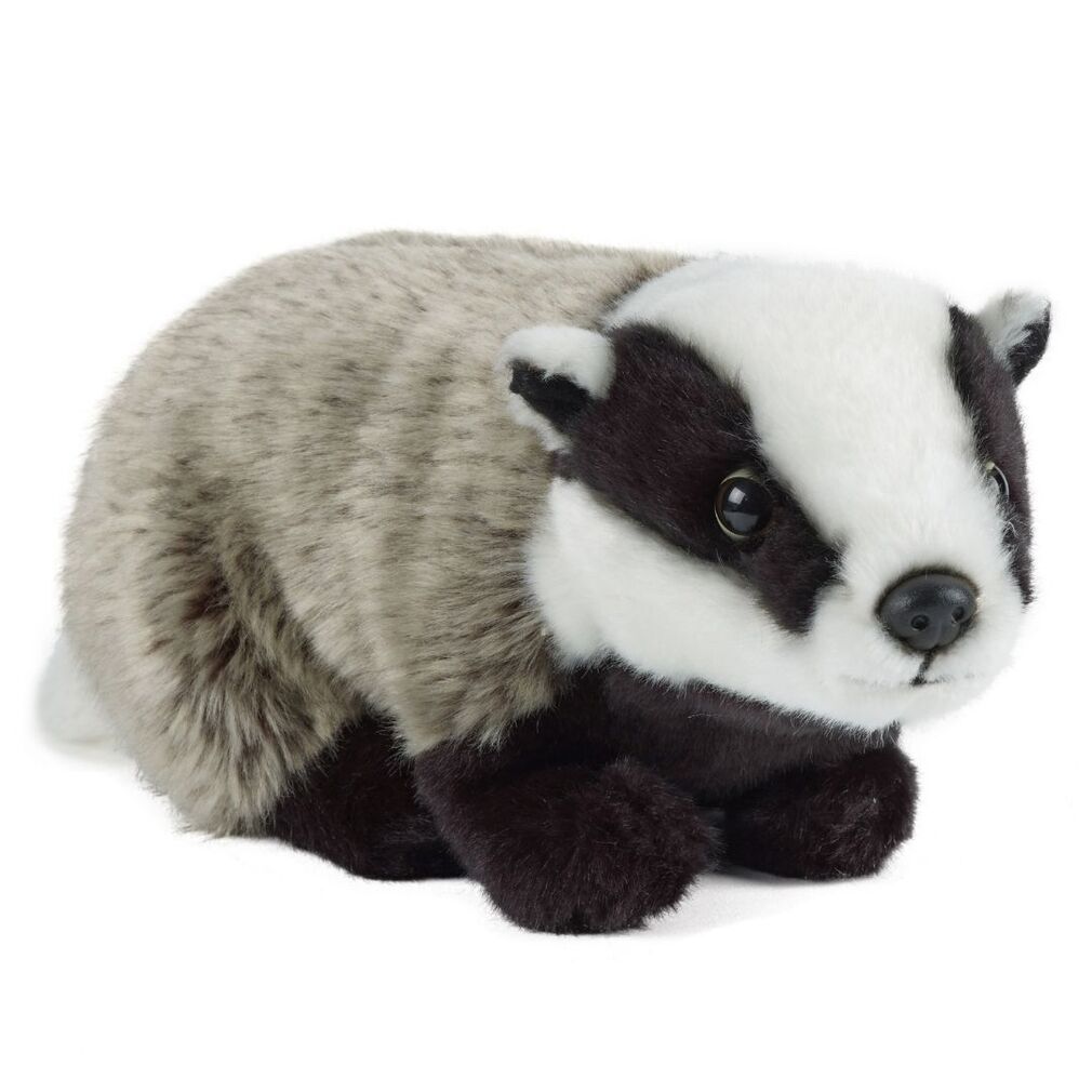 LIVING NATURE SOFT CUDDLY FLUFFY REALISTIC STUFFED PLUSH TEDDY TOY AN58 BADGER 