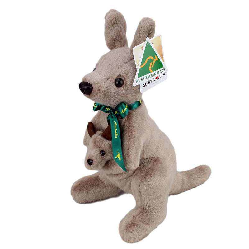 AUSTRALIAN MADE Kangaroo soft plush toy stuffed animal 11"/28cm NEW 