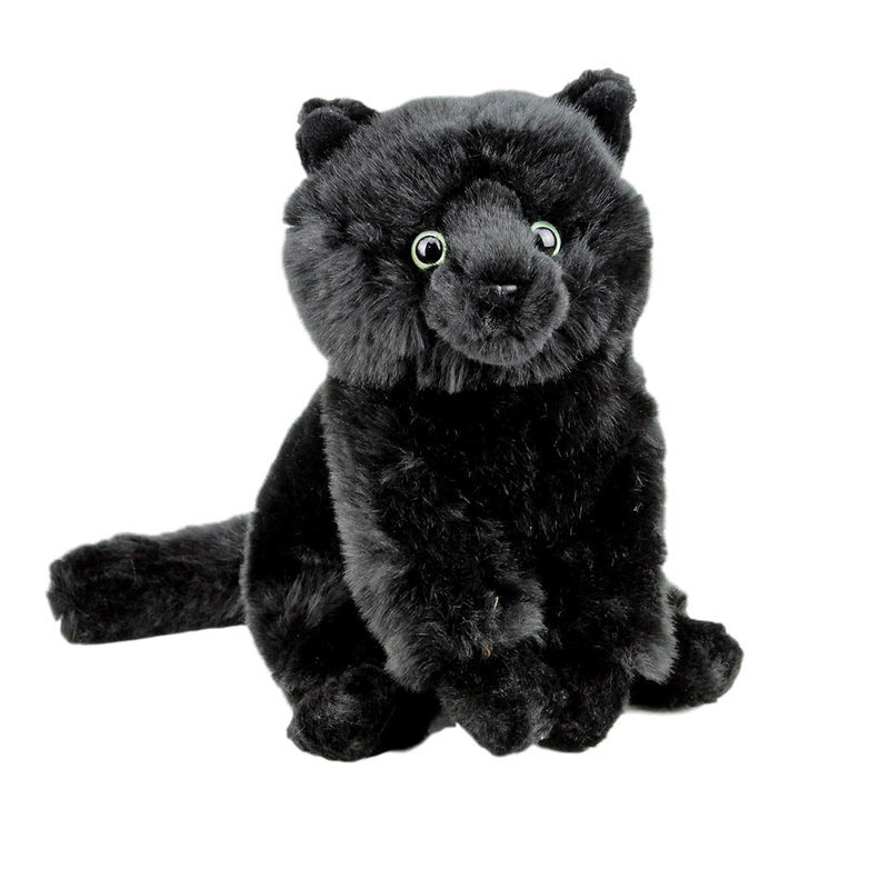 Faithful Friends Black Cat Sitting Soft Toy 6½" 