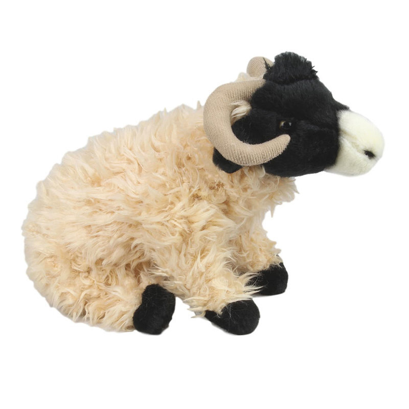 Faithful Friends Black Faced Sheep With Horns 12 Soft Toy Stuffed Animals Toys Hobbies