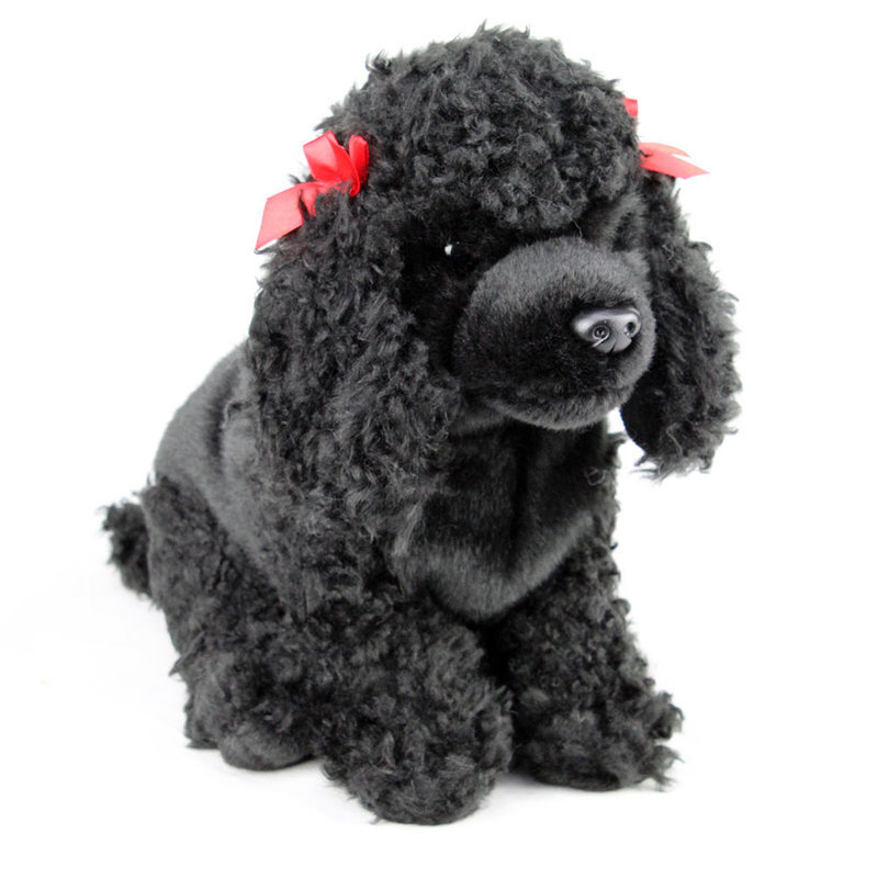 6.5" Poodle teddy BLACK POODLES plush toy dog soft toys dogs teddies animals 