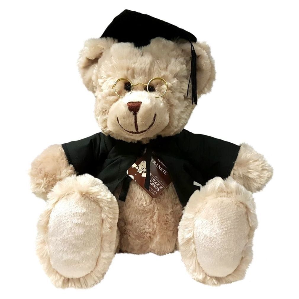Beige Graduation Teddy Bear with Glasses