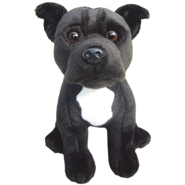 black dog stuffed toy