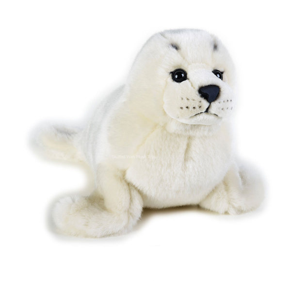 white stuffed seal