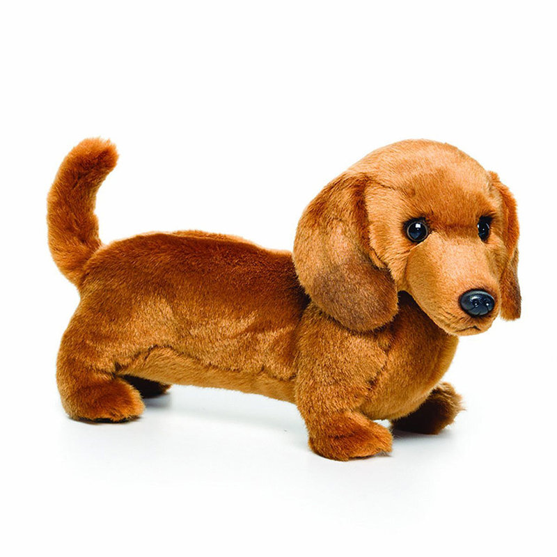 Dachshund Sausage dog stuffed animal 10"/25cm soft plush toy by Nat and Jules NE 