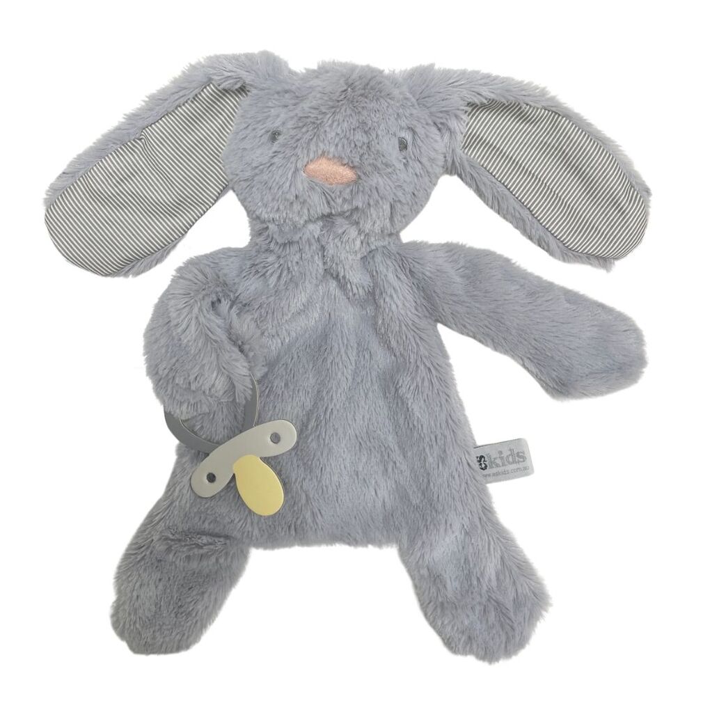 Bunny Comforter Blanket with Dummy Holder Grey | Storm Grey Doudou ...