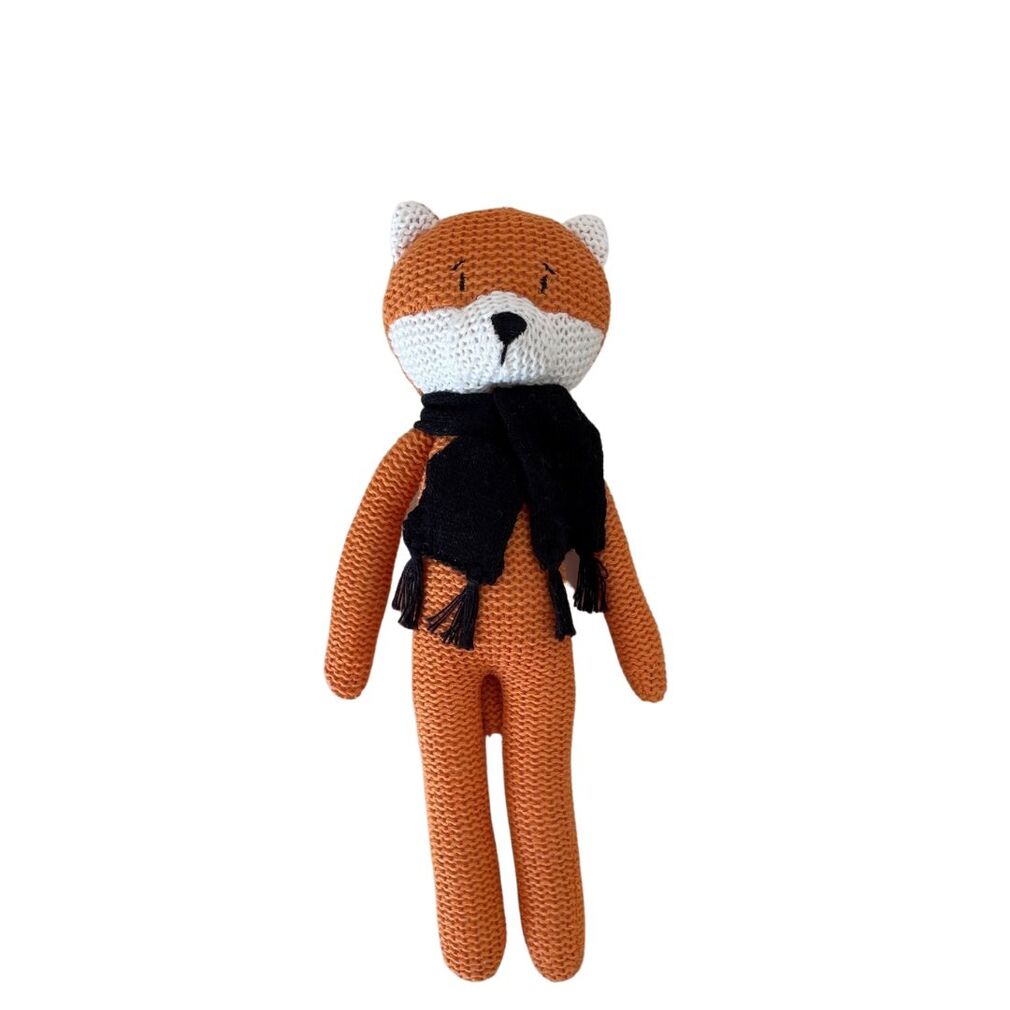 Knitted Orange Fox Rattle - ES Kids