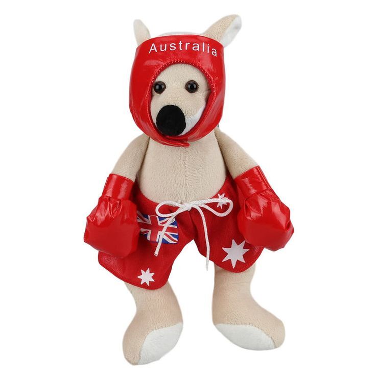 Boxing Kangaroo Soft Plush Toy Red Australian Souvenir stuffed