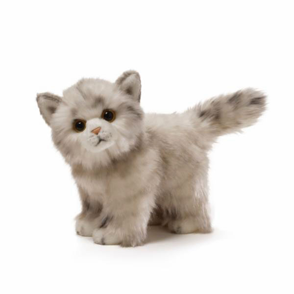 grey stuffed animal cat