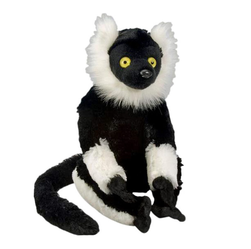 Lemur Plush and Soft Toy Stuffed Animal | Wild Republic | Black and White|  Medium