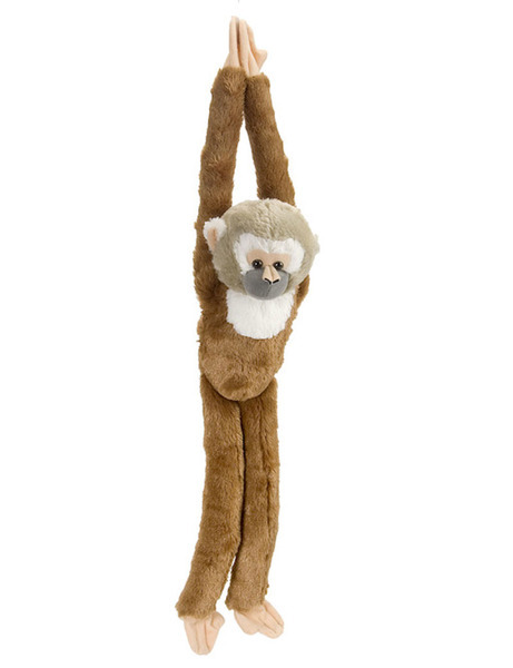 Hanging Squirrel Monkey W/Velcro - Wild Republic