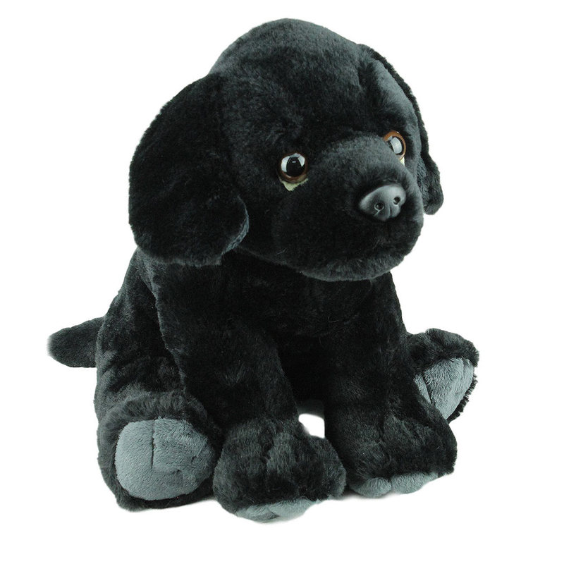 plush black labrador