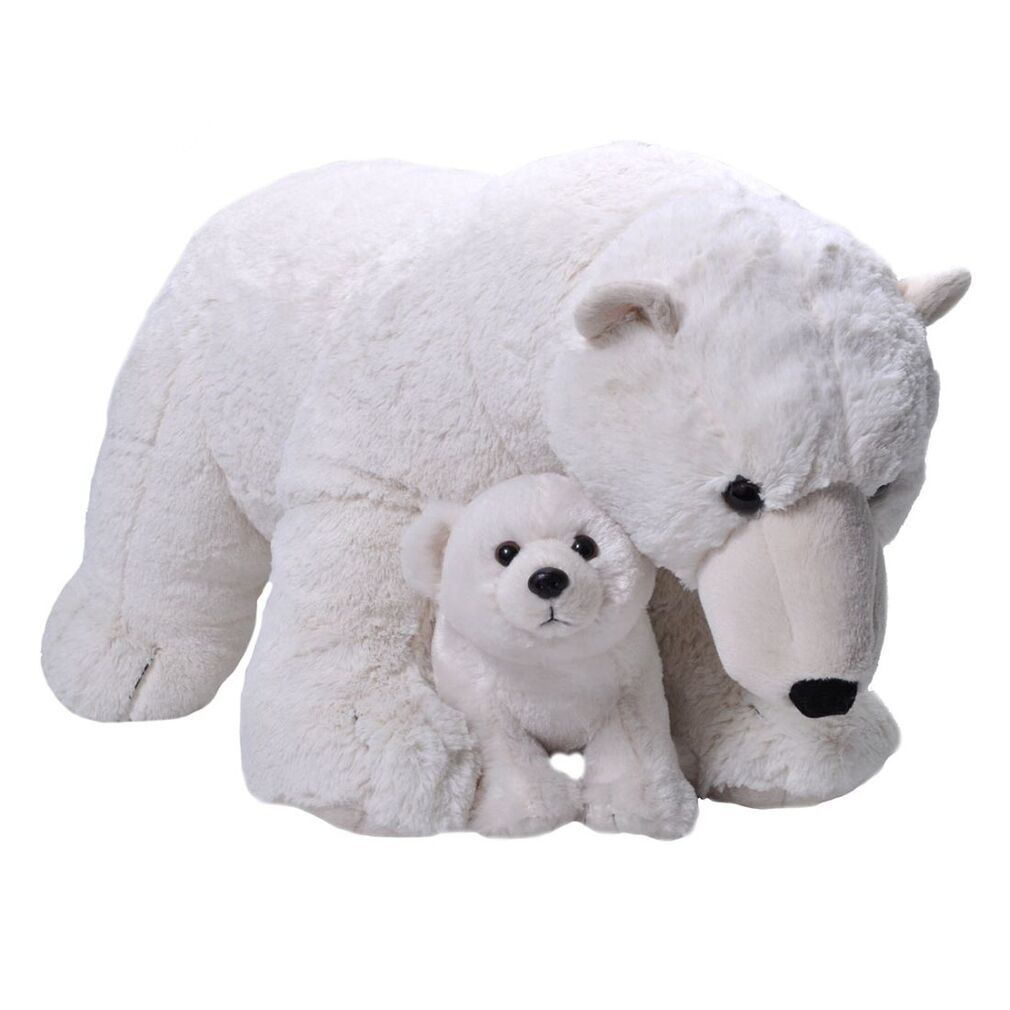 Jumbo Mum and Baby Polar Bear - Wild Republic