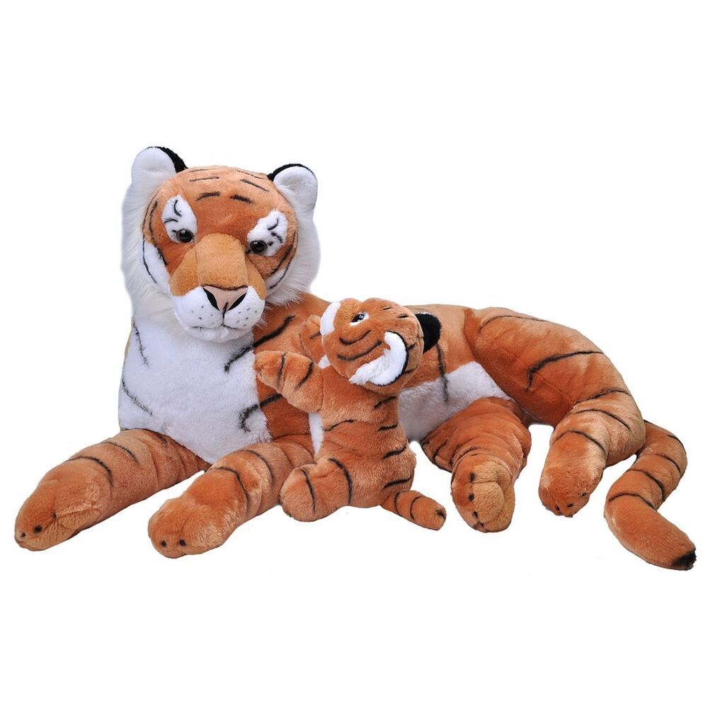 Mum and Baby Tiger stuffed animal| Extra Large |70cm| Jumbo Plush Toy| wild  Republic