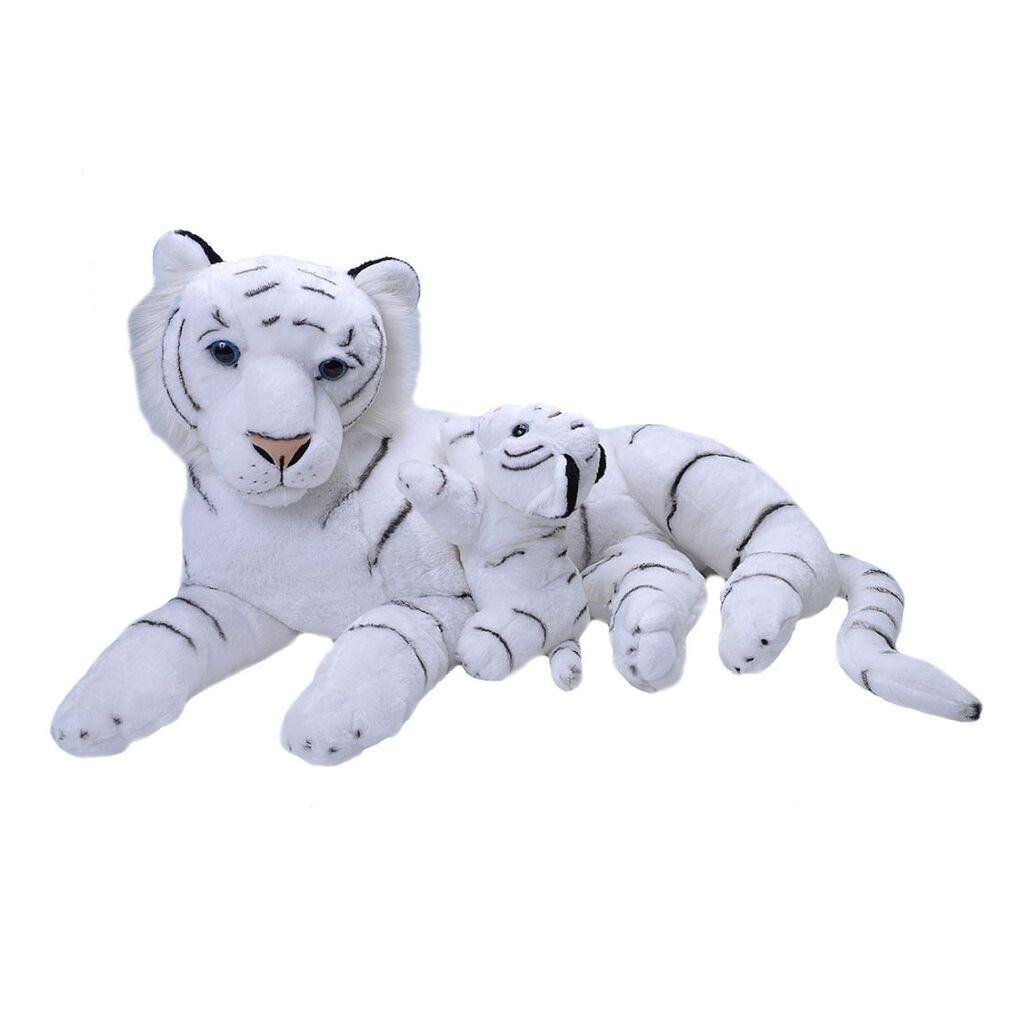 Jumbo Mum and Baby White Tiger - Wild Republic