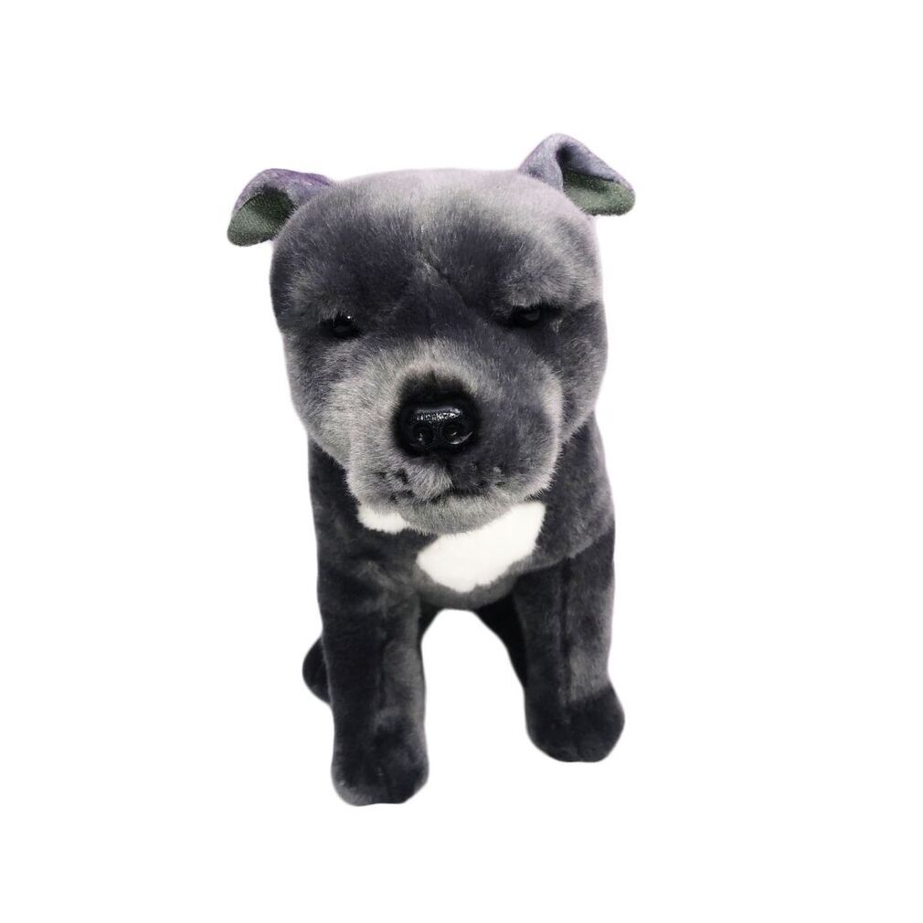 Storm the Grey/Blue Staffy Bull Terrier Plush Toy - Bocchetta