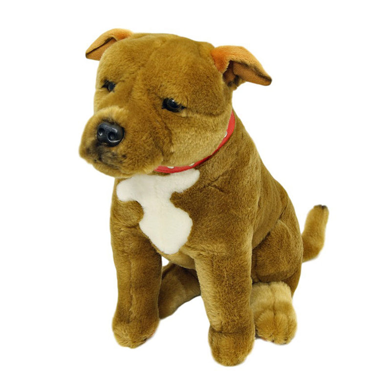 Lester the Brown Staffy Terrier Staffordshire Plush Toy - Bocchetta