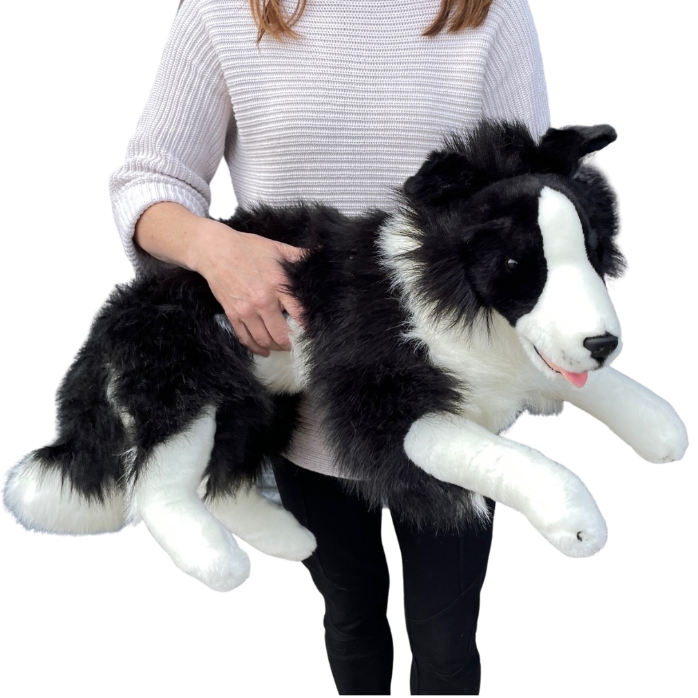 Border Collie Sheep Dog Small Plush Soft Toy Black White Ravensden Gift Idea 