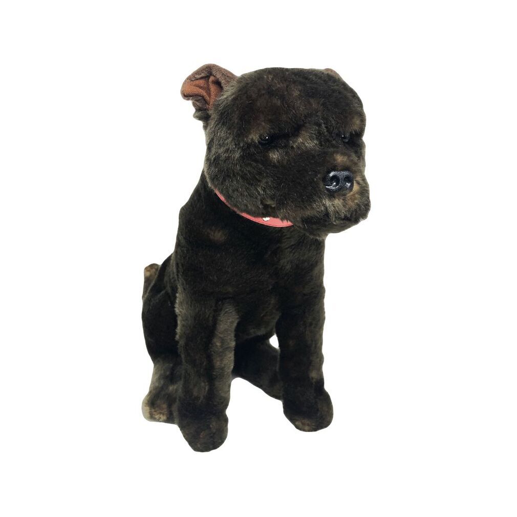 12" Black Staffordshire Bull Terrier teddy Staffie soft toy dogs plush Staffies 