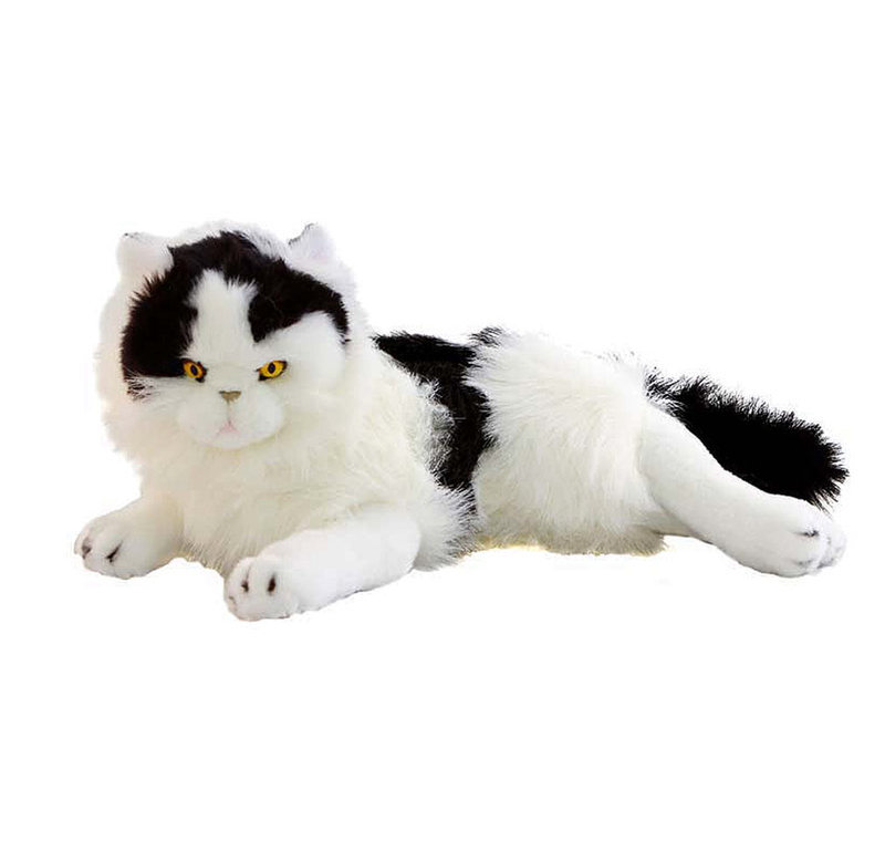 black and white stuffed animal cat