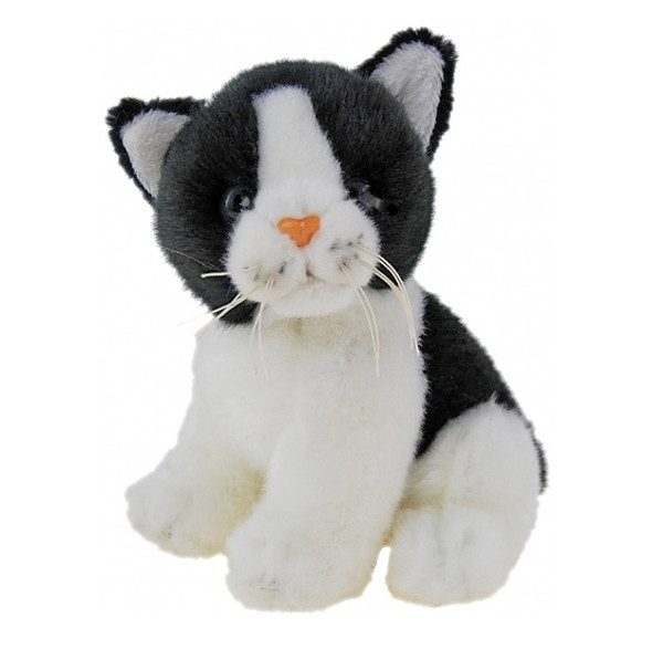 black and white stuffed animal