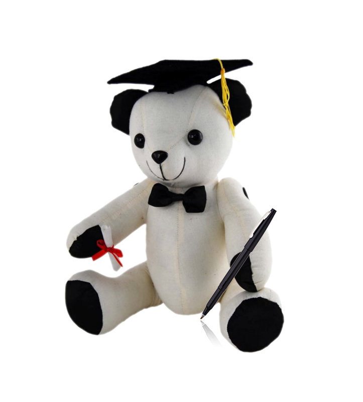 Graduation Bear With Pen Signature Message Teddy