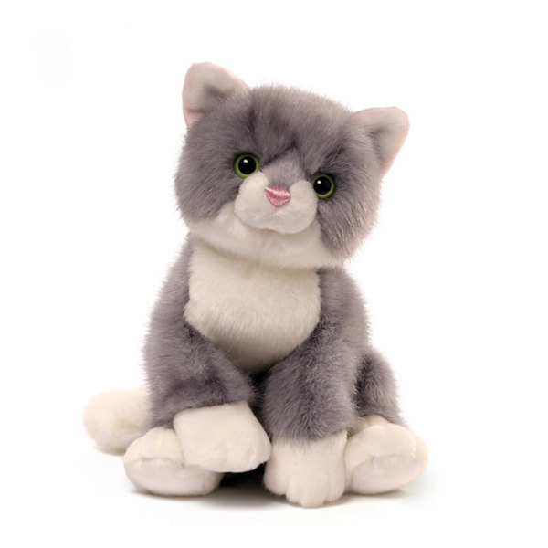 grey stuffed animal cat
