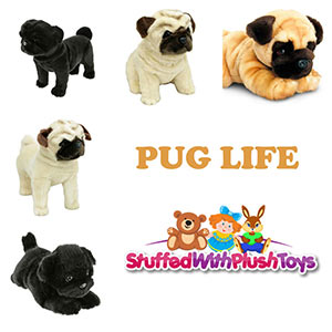 Pug Dog Plush & Soft Toy Stuffed Animals