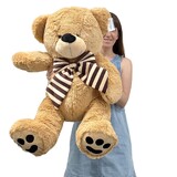 Giant Teddy Bear Wilson with Striped Bow Soft Toy