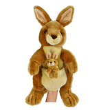 Kangaroo With Joey Hand Puppet Ange - Korimco