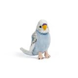 Blue Budgerigar With Sound Plush Toy  - Living Nature